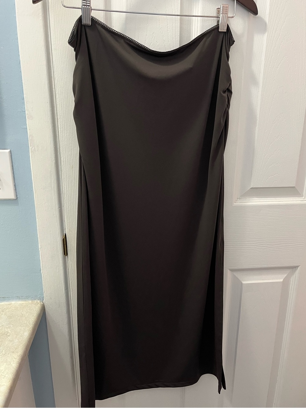H&M Draped Midi Skirt in Brown - Size Large